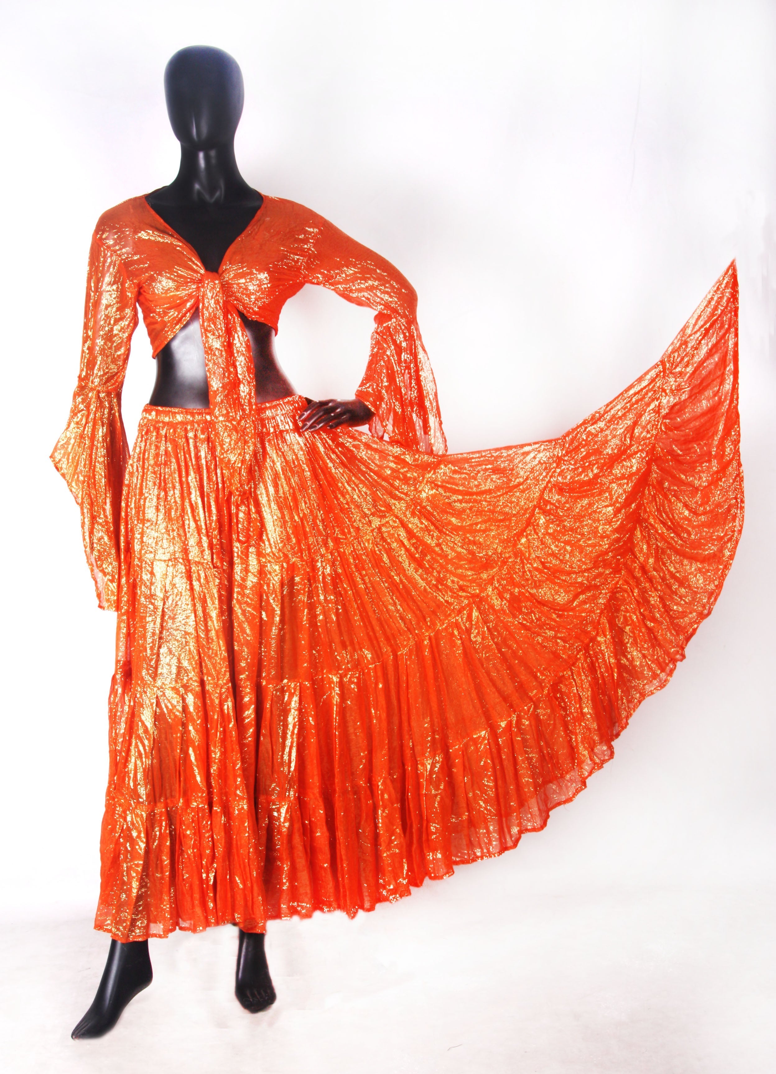 Lurex solid Skirt orange WLS