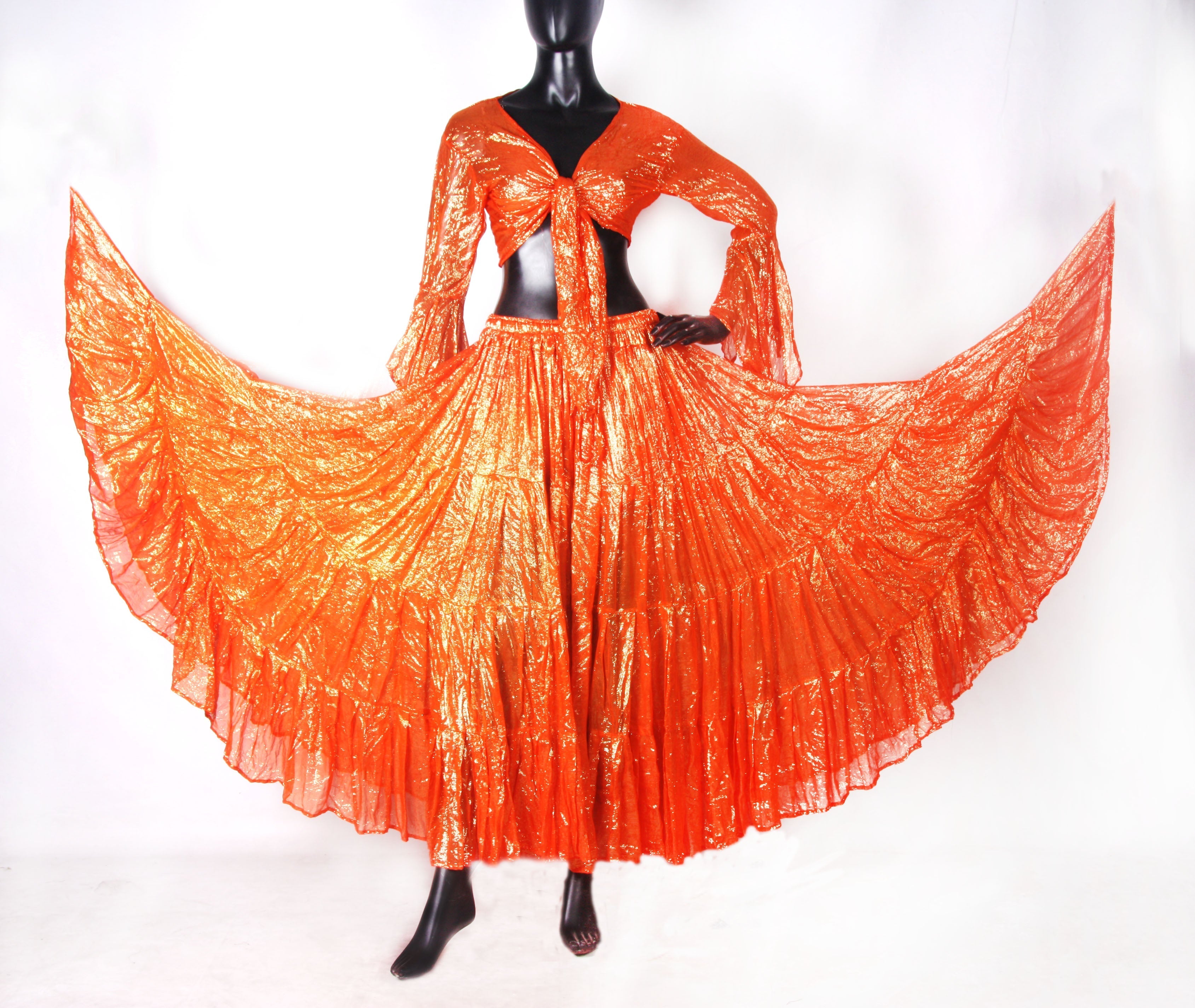 Lurex solid Skirt orange WLS