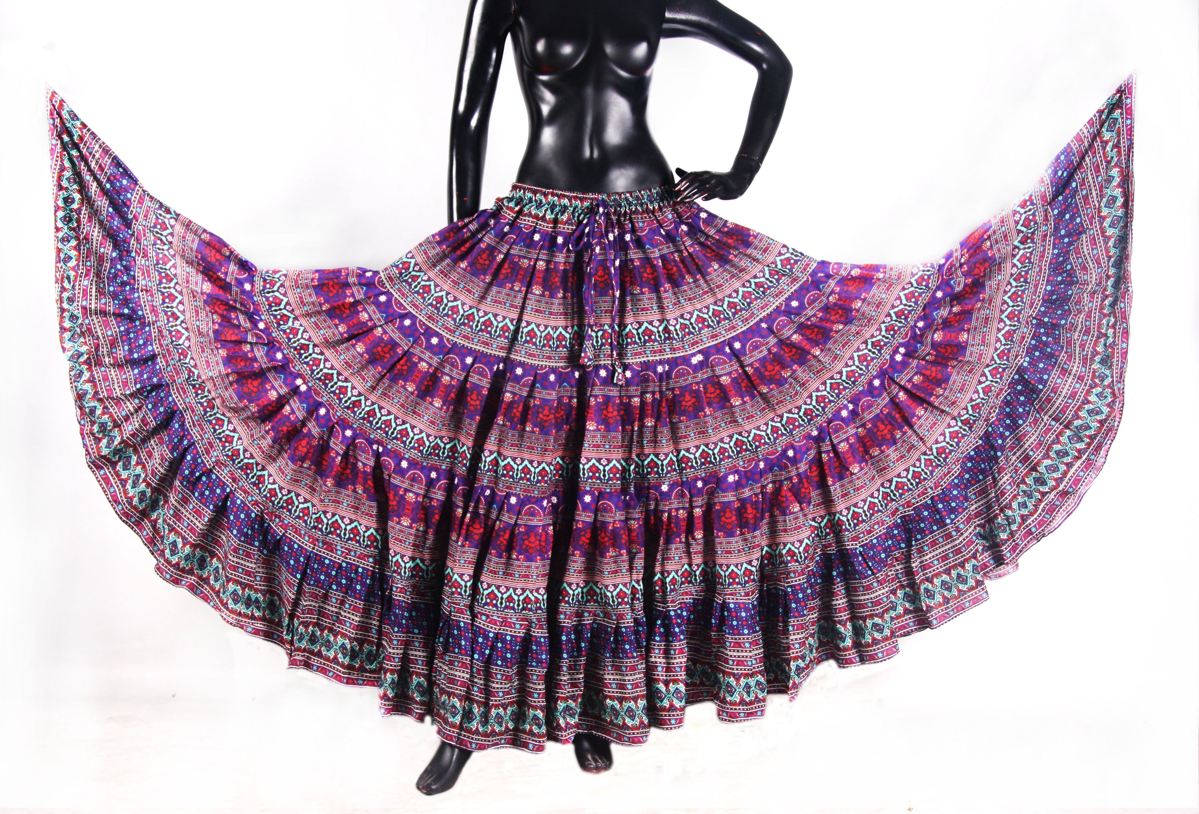 Digital Printed Skirt purple