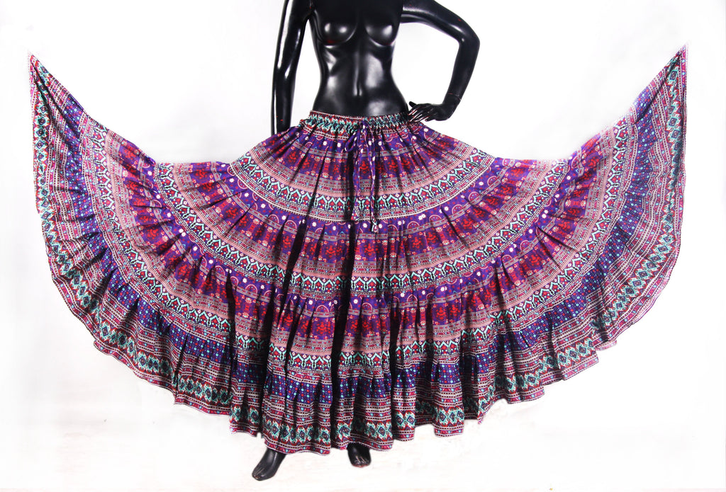 Digital Printed Skirt purple WLS