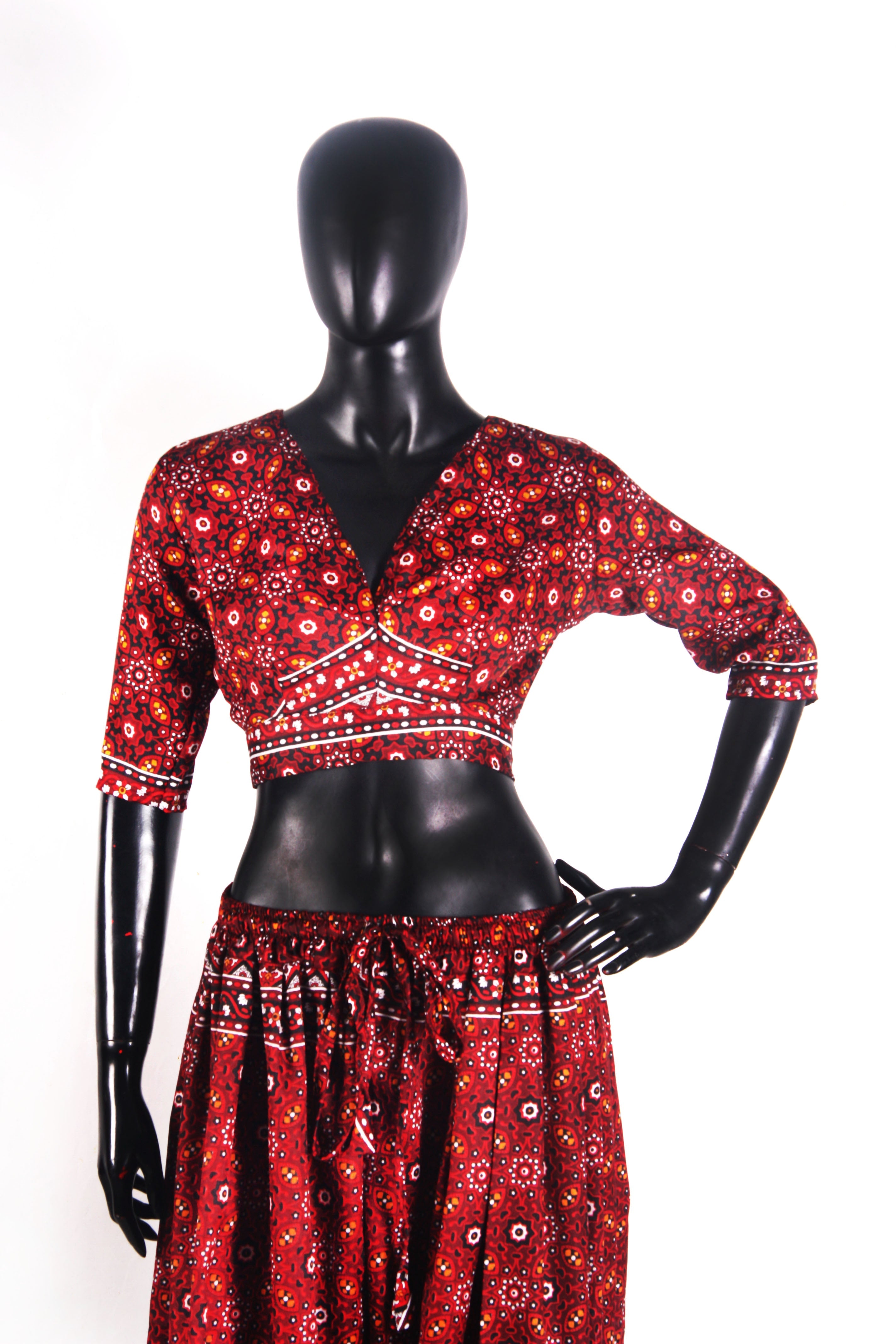 Tribal 2 pcs blouse and harem pant set