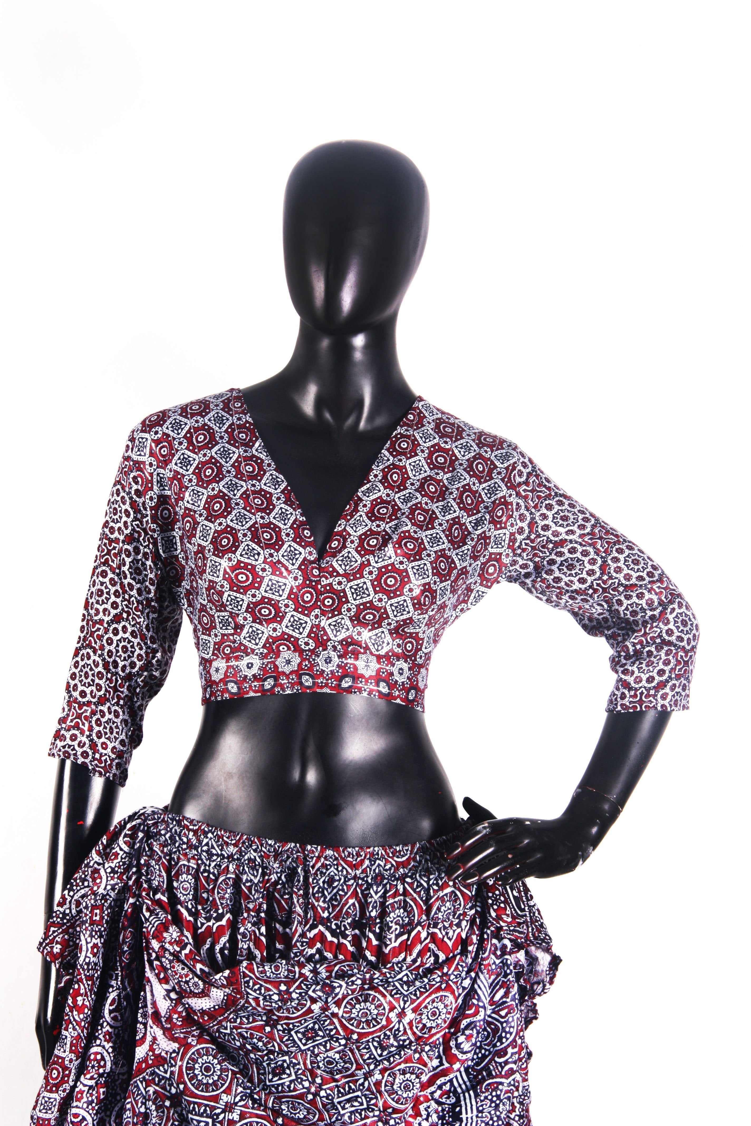 ajrak lurex blouse