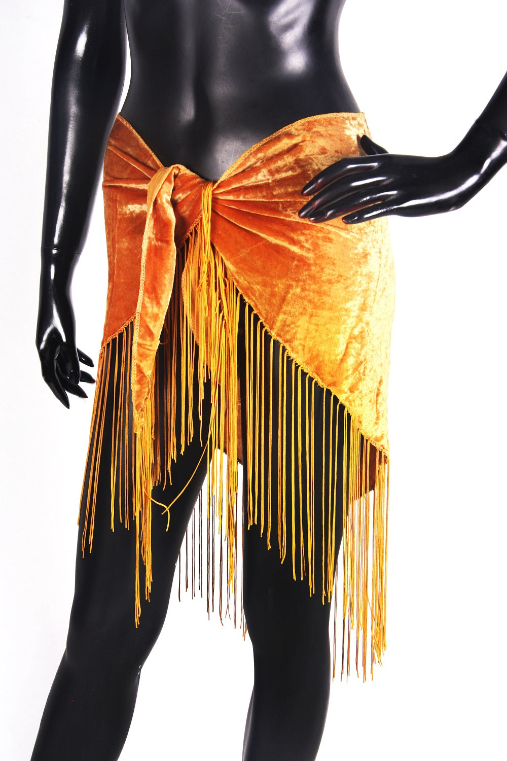 velvet hip scarf gold WS