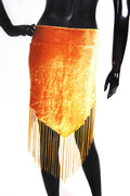 velvet hip scarf gold WS