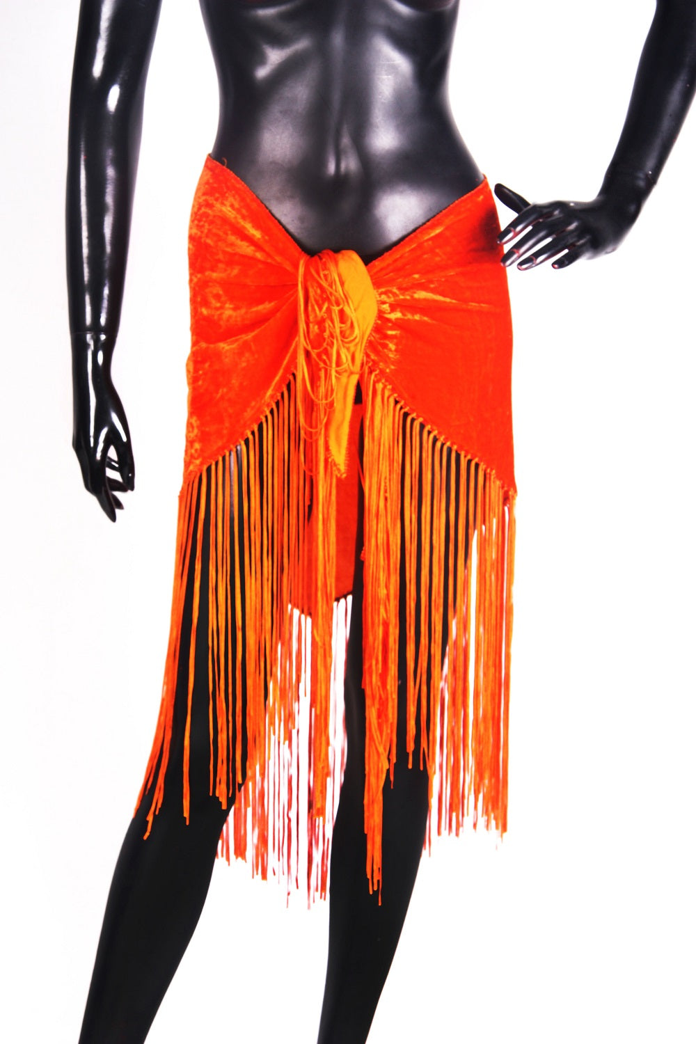 velvet hip scarf dark orange WS