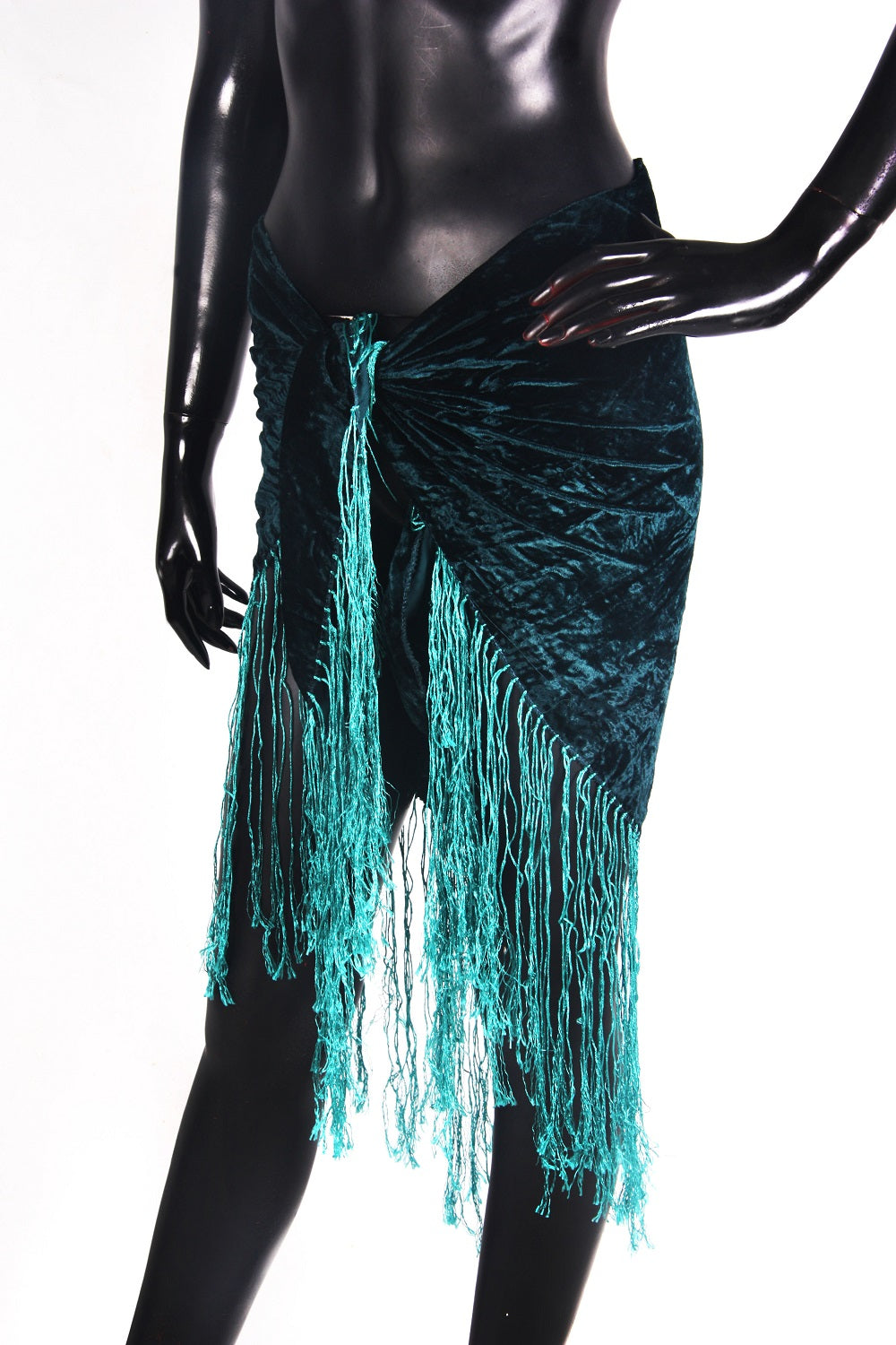 velvet hip scarf dark sea green/teal WS