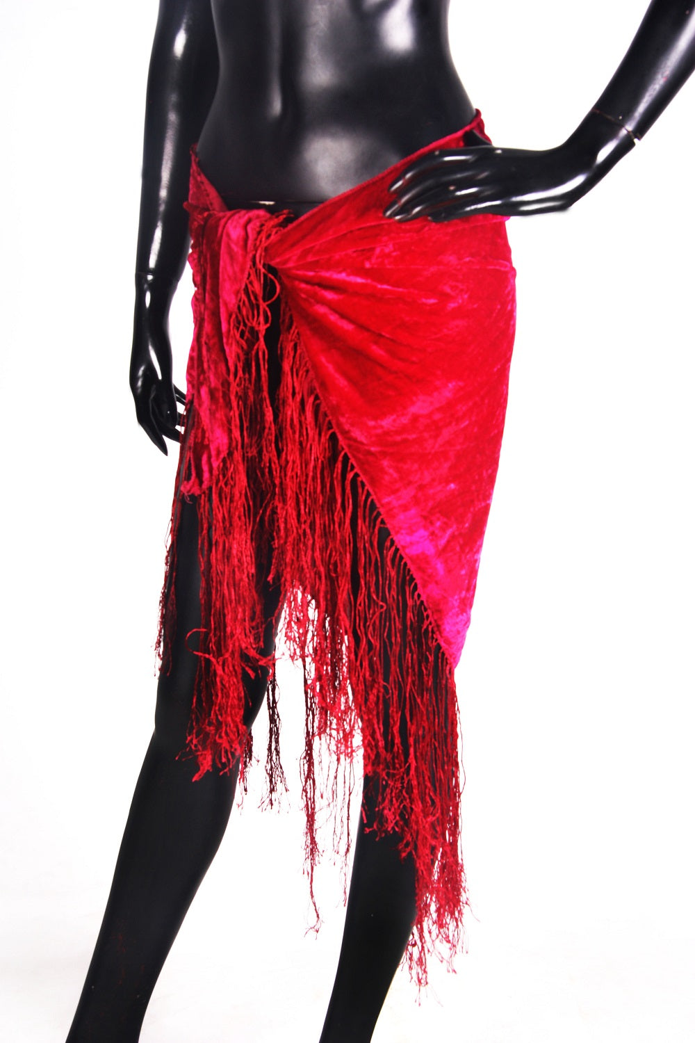 velvet hip scarf fuschia WS