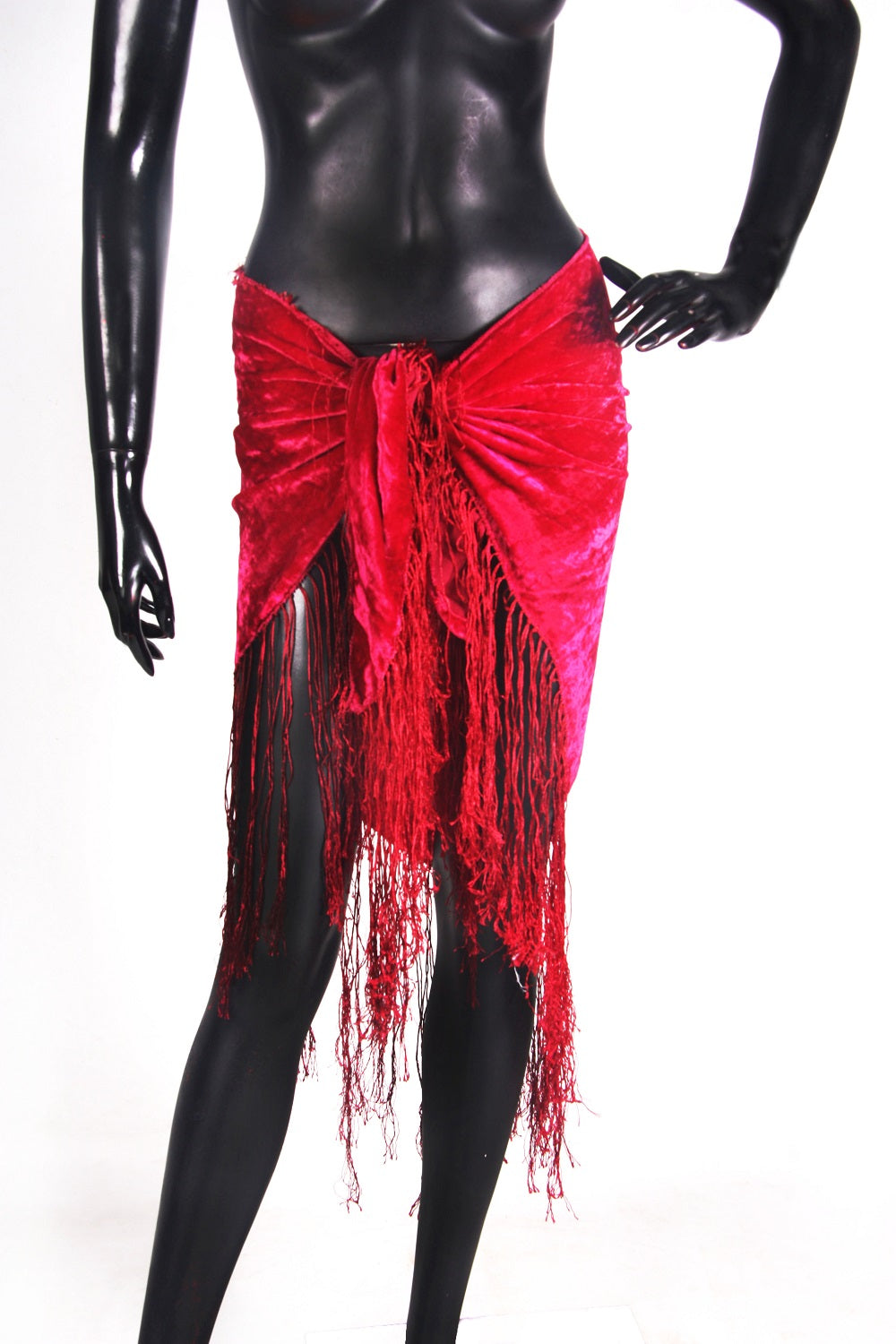 velvet hip scarf fuschia WS