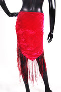 velvet hip scarf fuschia WS