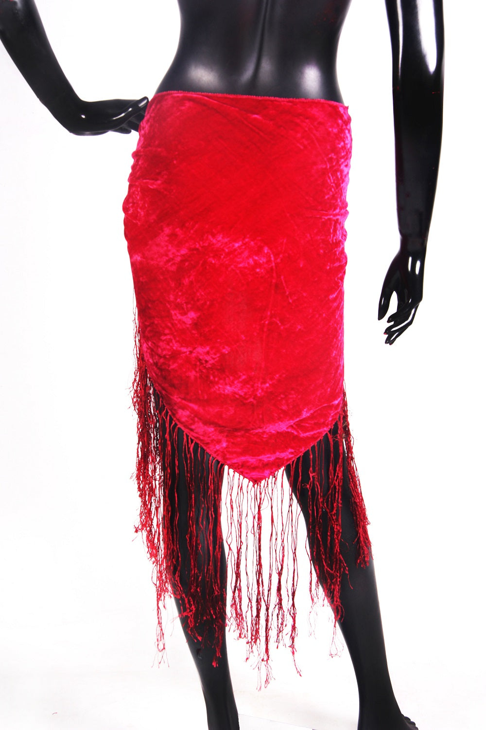 velvet hip scarf fuschia WS