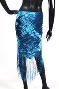velvet hip scarf blue WS
