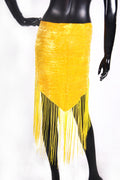 velvet hip scarf yellow WS