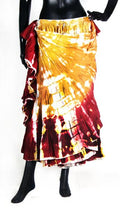 Tye Dye Skirt yellow/mustard/burgundy WLS