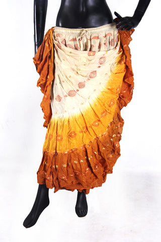 Jaquard bindi Skirt white/yellow/copper WS