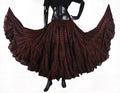 Polka Dot Block Print Skirt Chocolate Brown WLS