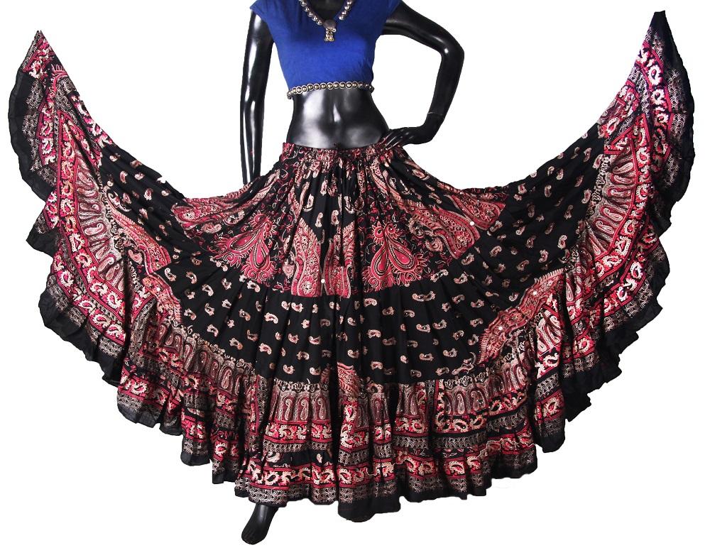 Block print Skirt Shades of Pink