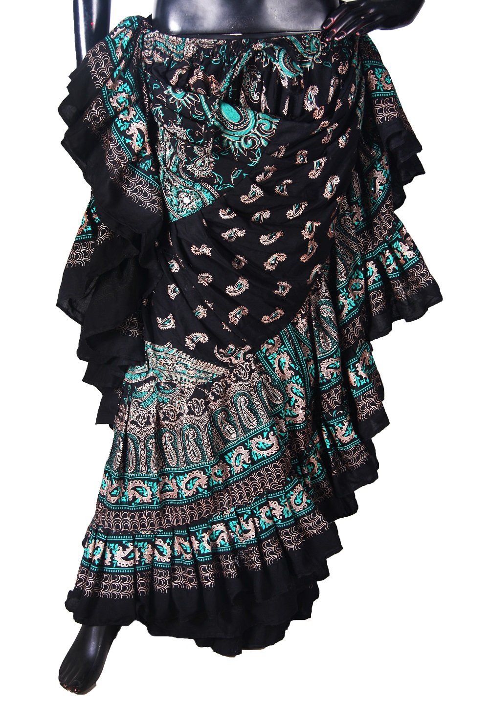 Block print Skirt New Collection 2018 Green /Turquoise