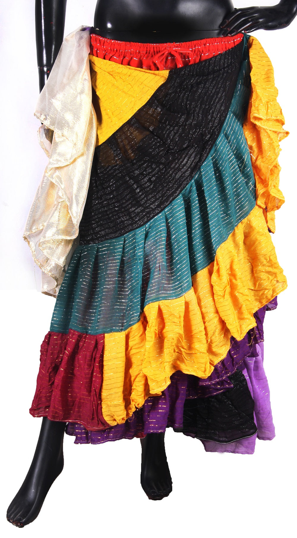 Patchwork Skirt made from Lurex Fabrics WLS