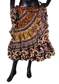 Block Printed Skirt Hyderabadi Gold