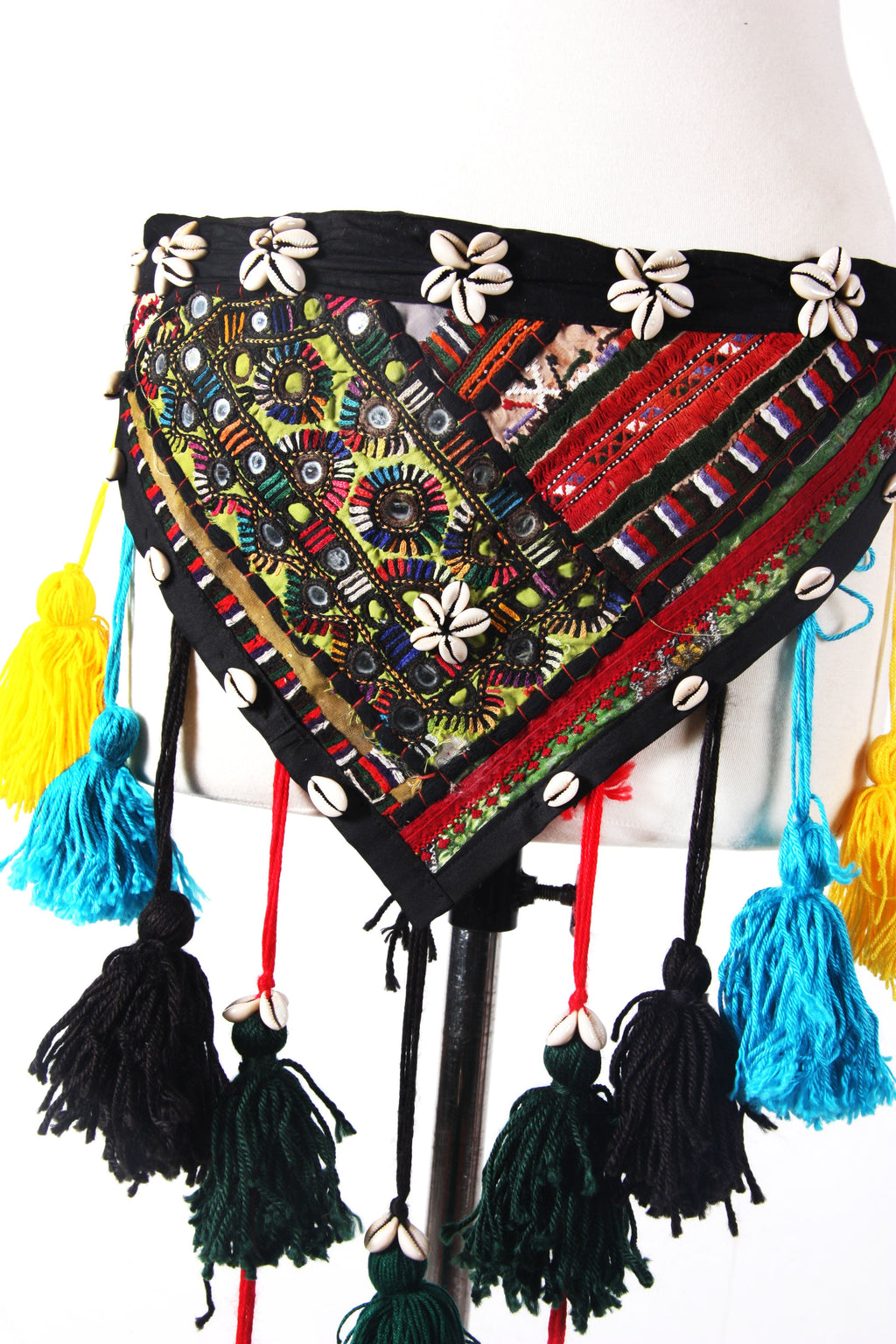 Tribal Embroidery Patchwork Shell Belt WS