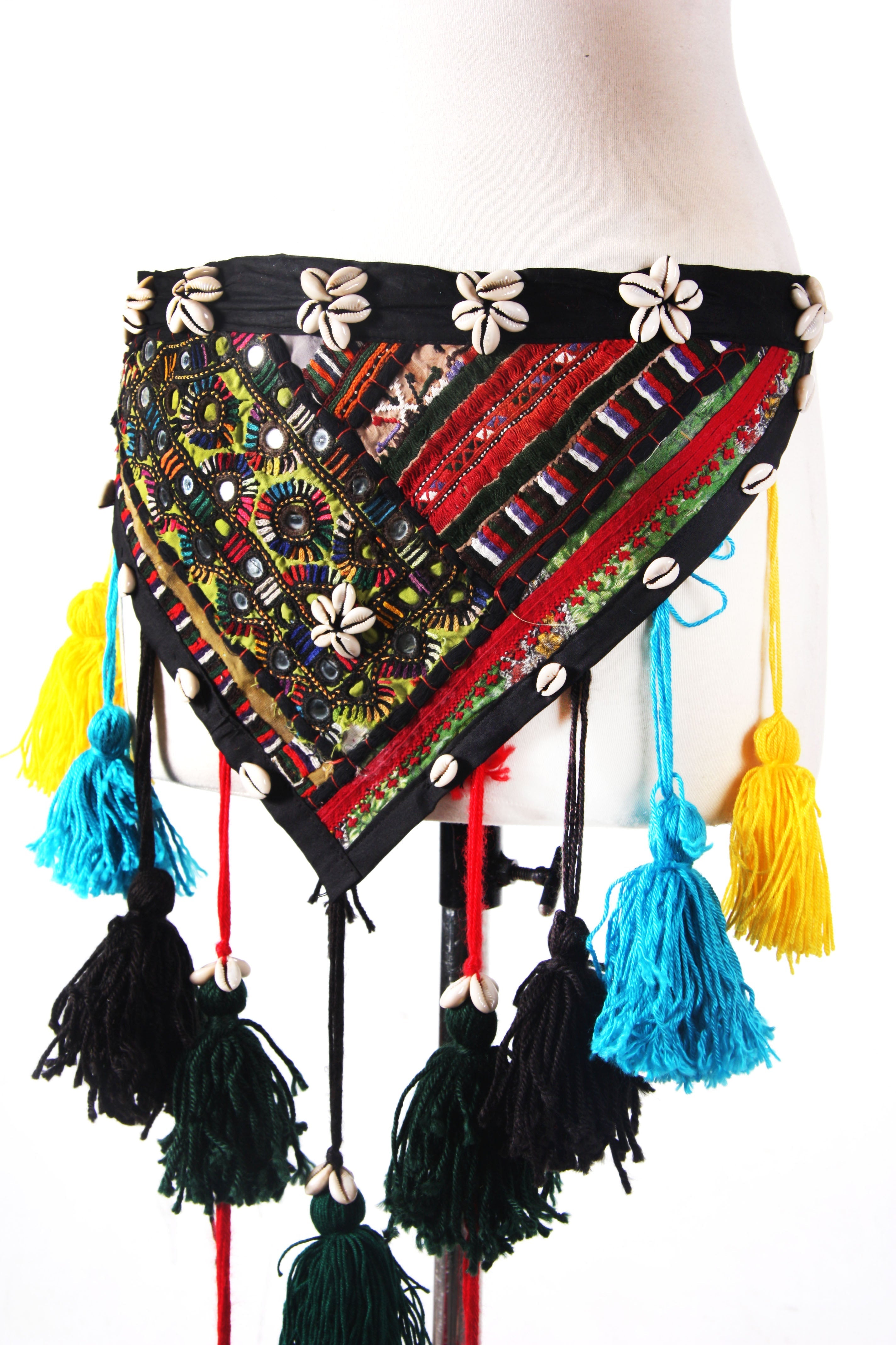 Tribal Embroidery Patchwork Shell Belt WS