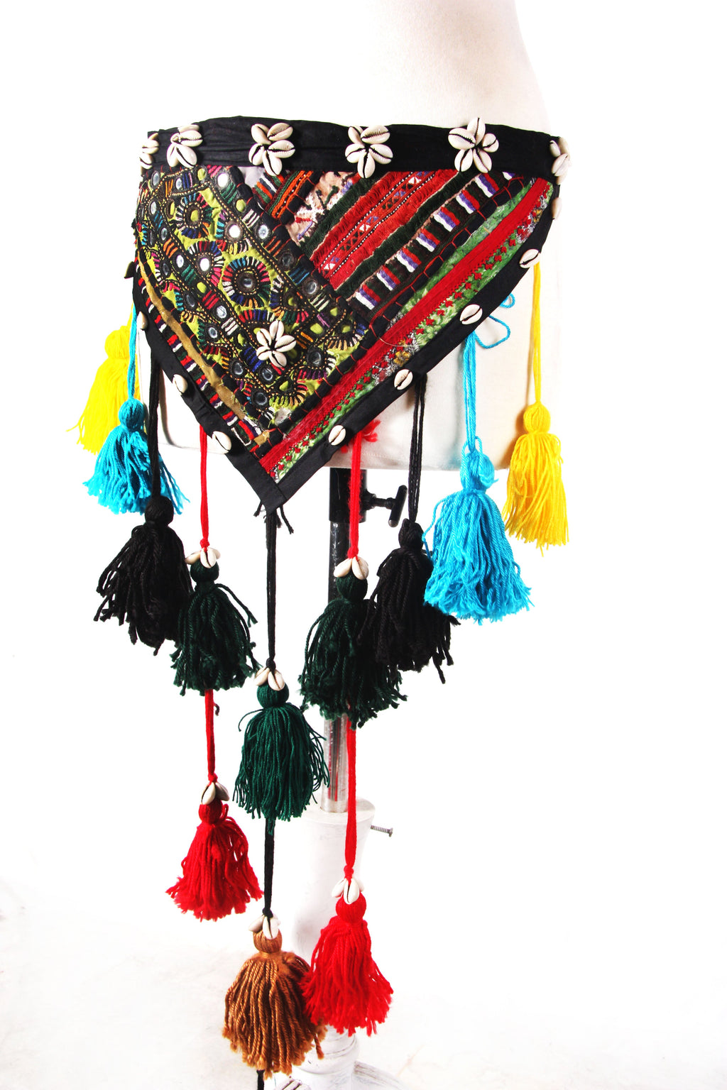 Tribal Embroidery Patchwork Shell Belt