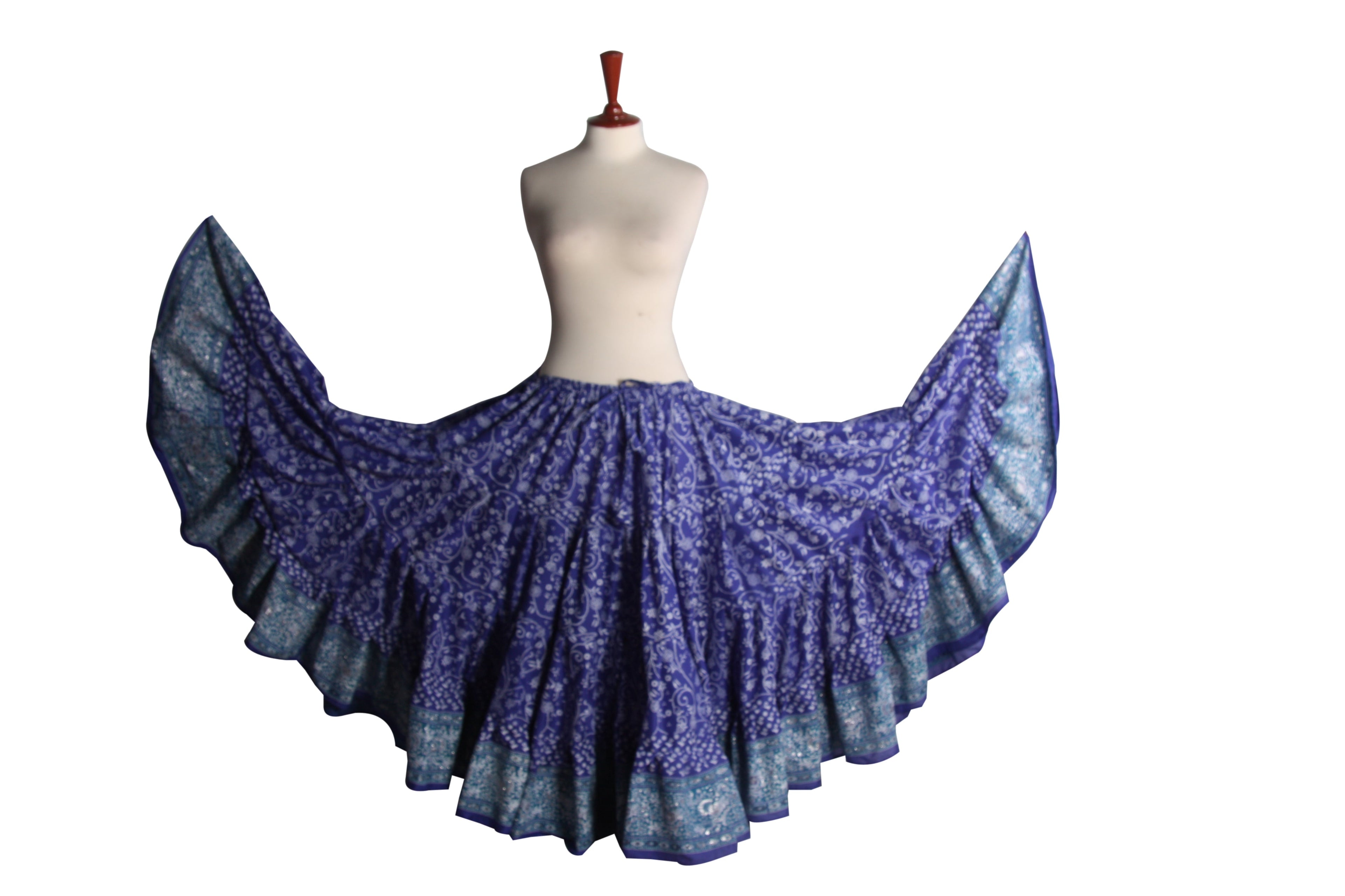 Jodha Maharani Skirt Blue/Turquoise (100% Polyester) WLS