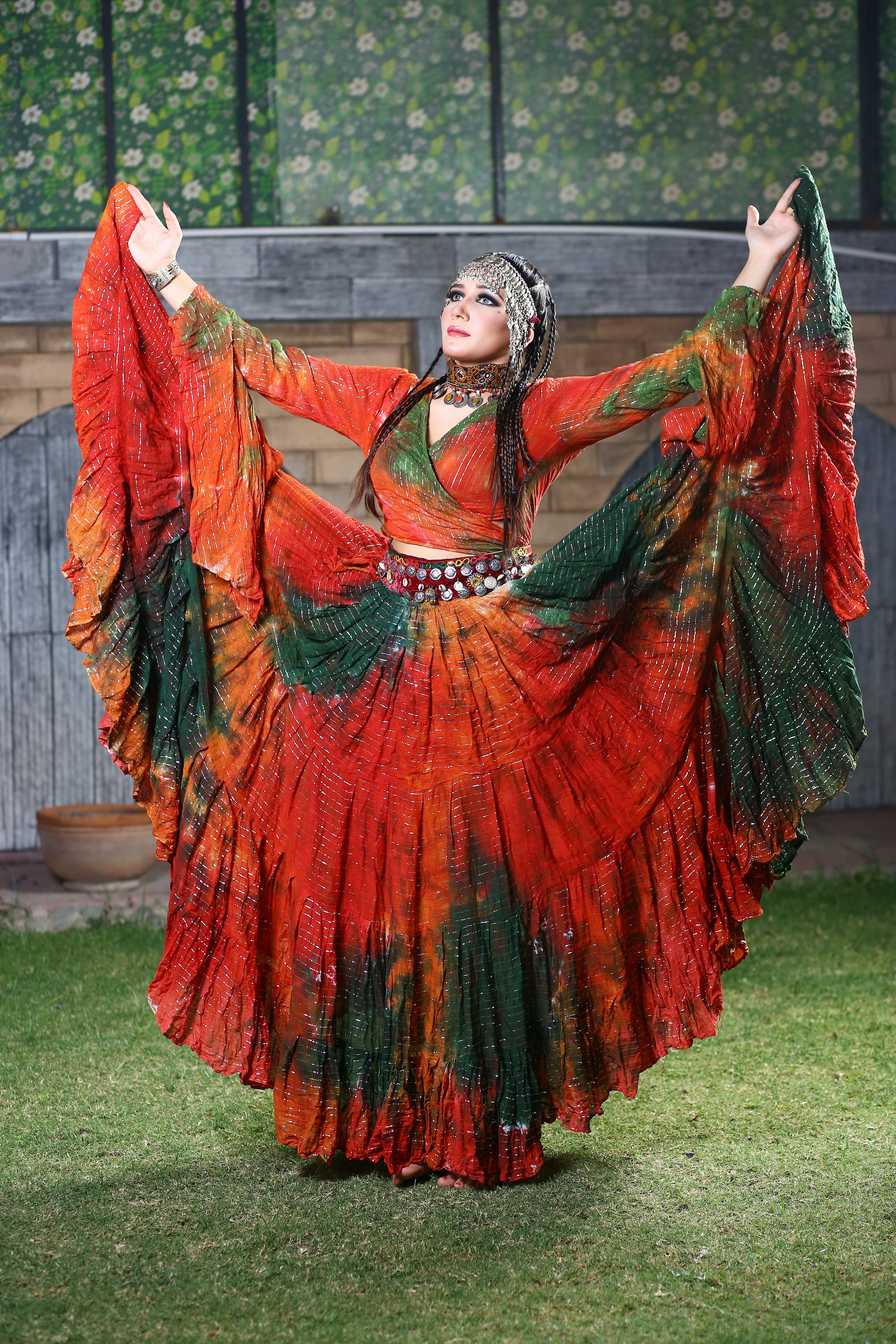 Lurex marble tie dye batik top #1 WS