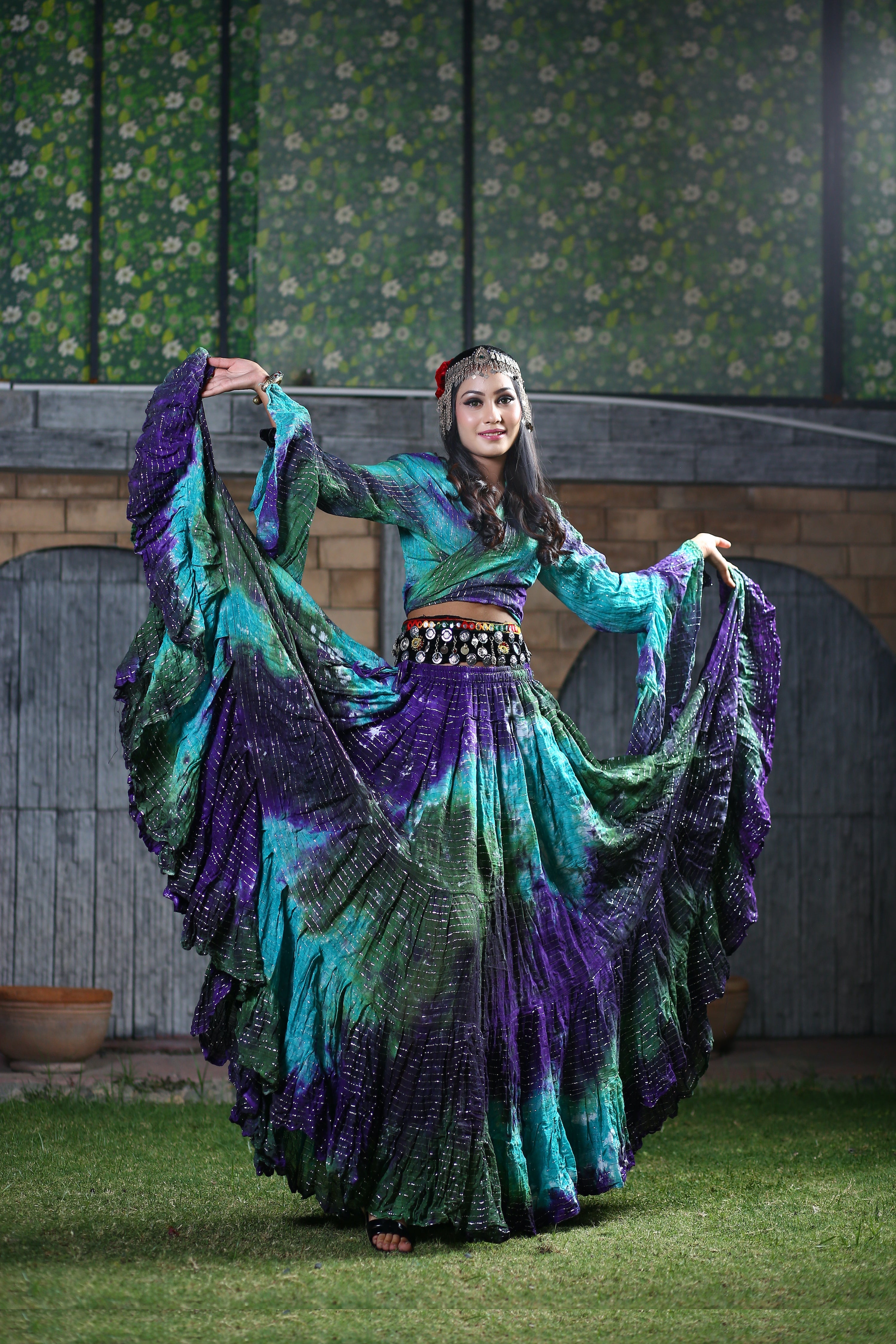 Lurex Marble Tie Dye Batik skirt #3 WLS