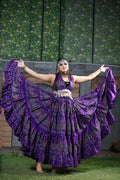 Block print beauty choli/halter top purple WS