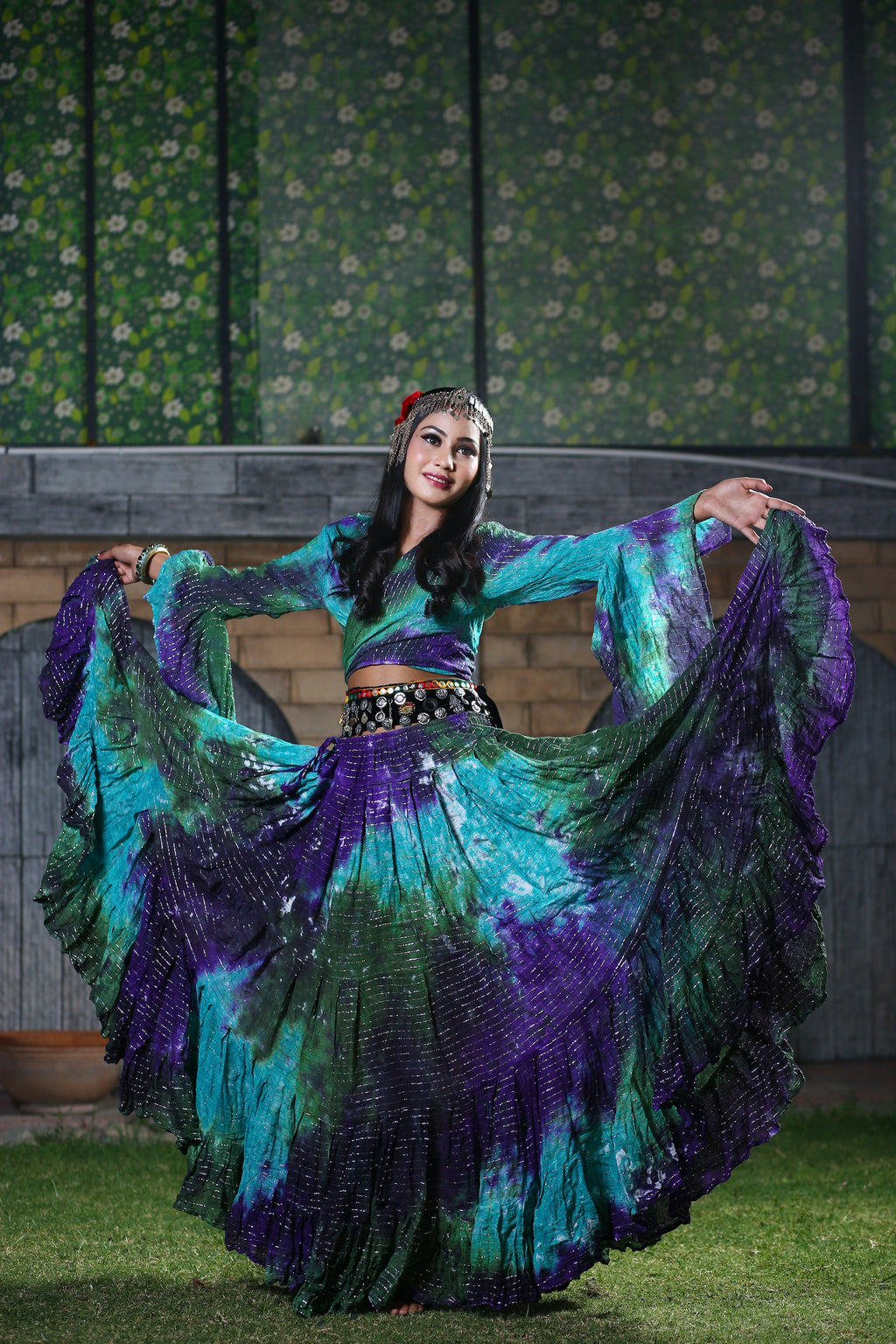 Lurex marble tie dye batik top #3 WS