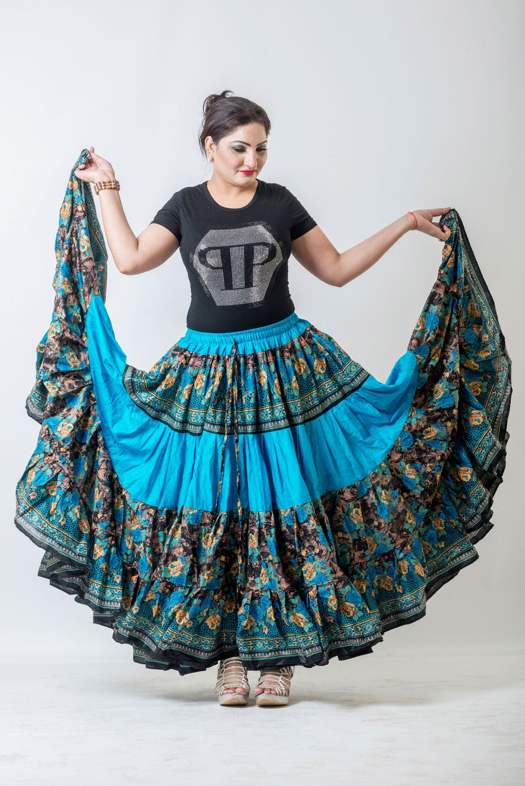 Printed Skirt Blue