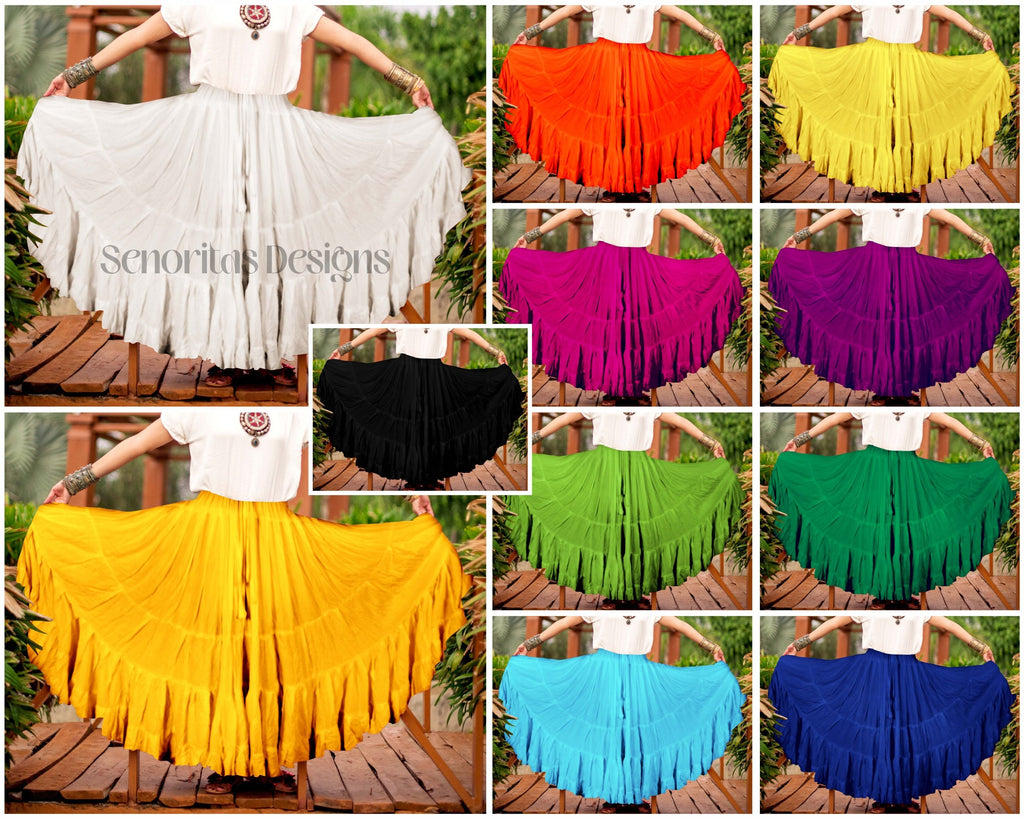 Solid color Skirt mustard 100% cotton WLS