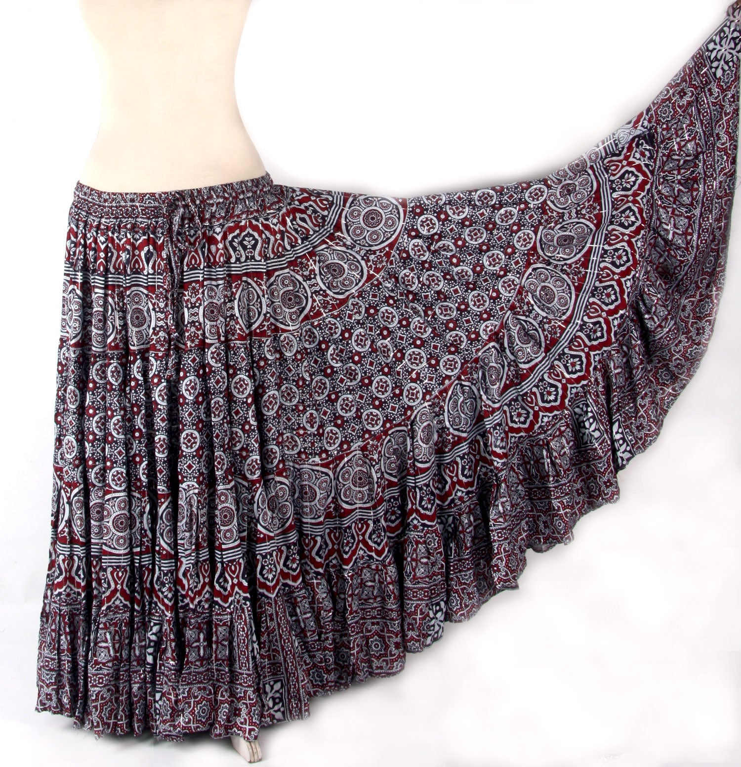 Block print Skirt Lurex