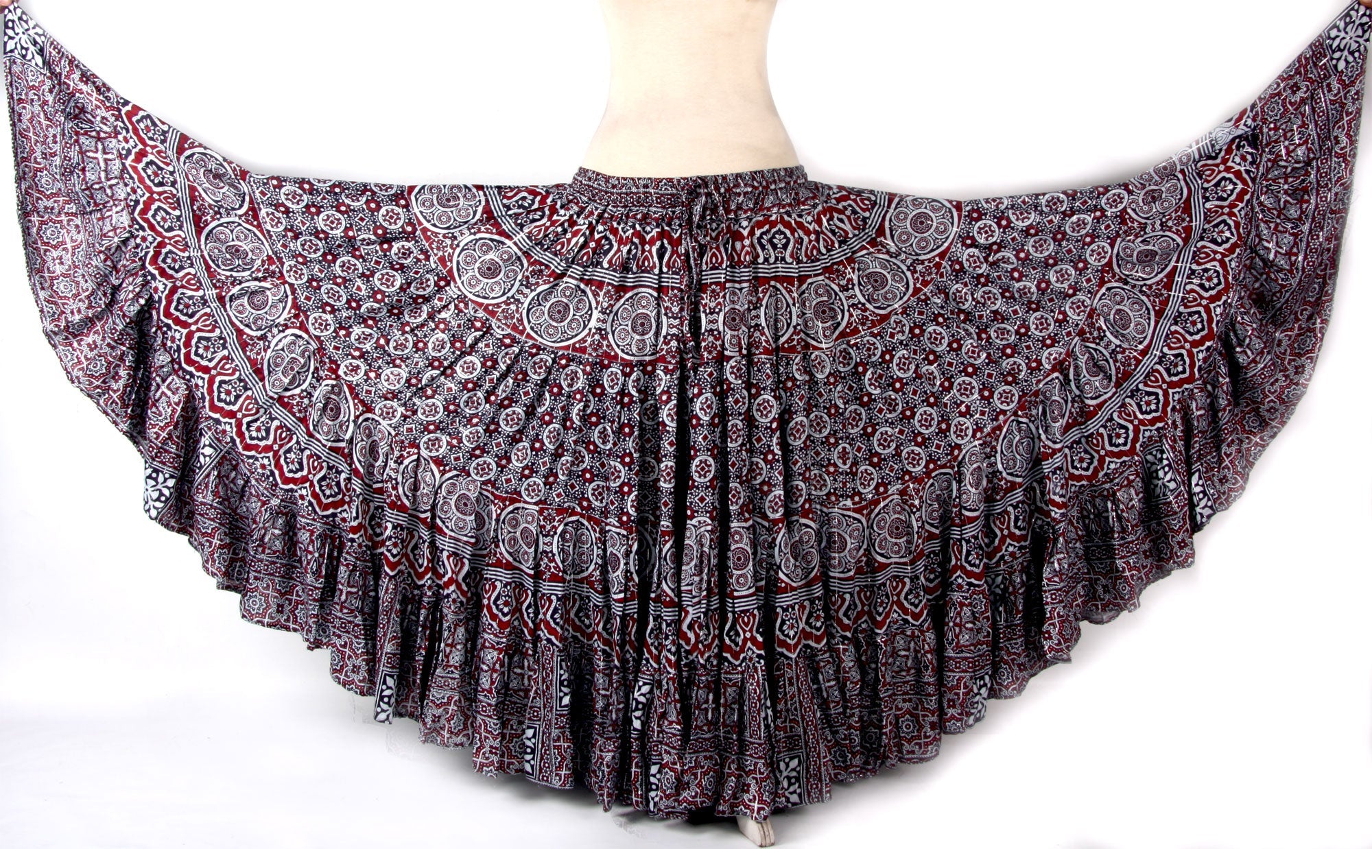Block print Skirt Lurex