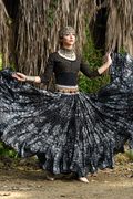 Block print skirt Barock Silver WLS