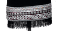 Tribal Kuchi belt black fringe WS