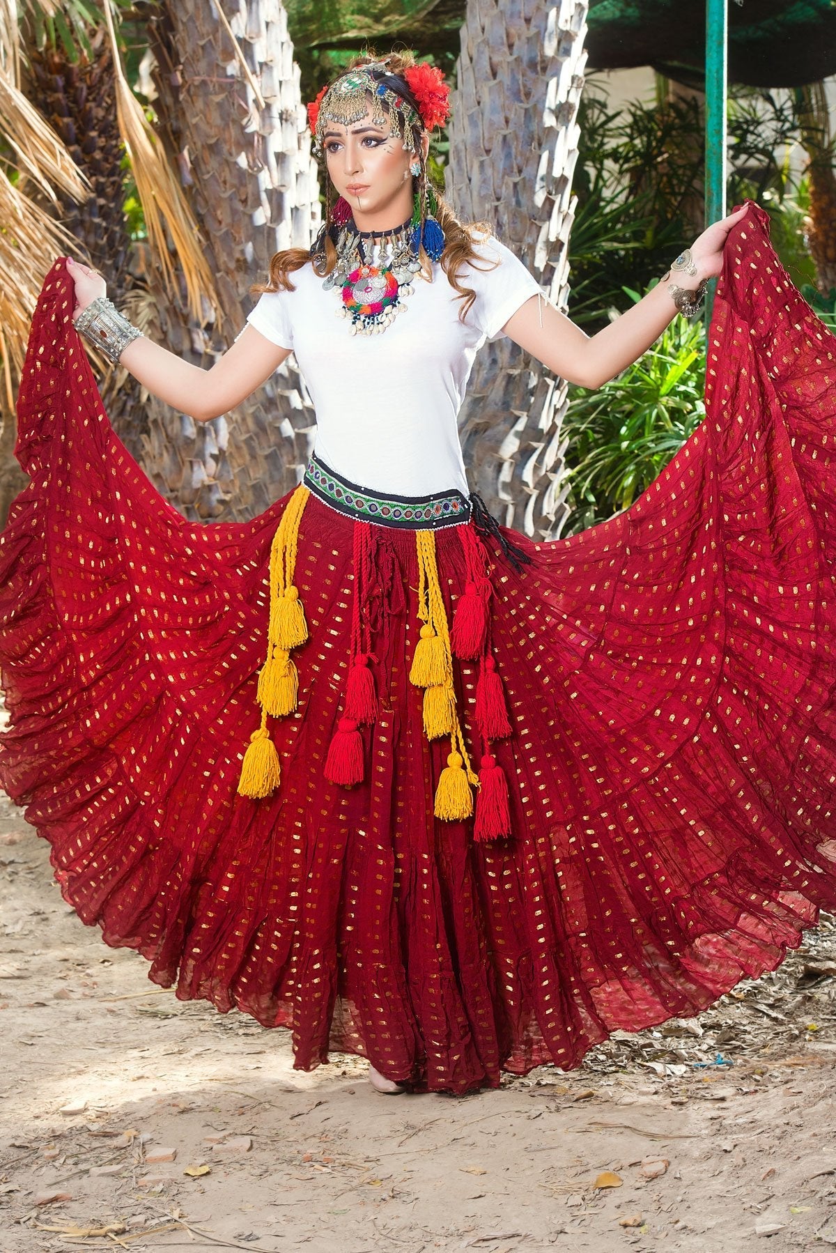 Bindi skirt burgundy WLS