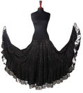 Lurex solid Skirt black with silver border WLS