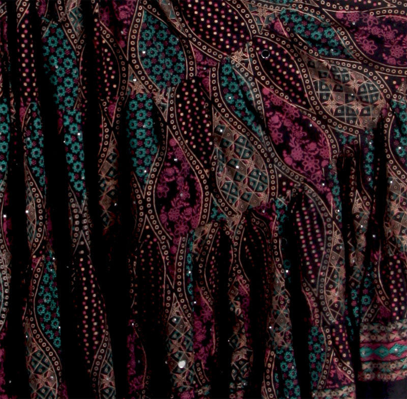 Block print Skirt black/multi