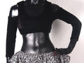 Drop shoulder velvet Choli Black WS