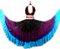 Lurex 3Tone Skirt Black/Purple/Turquoise WLS