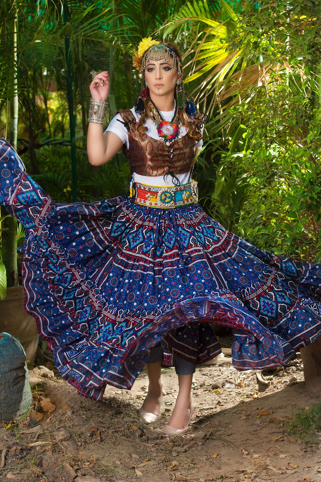 Hyderabadi skirt Blue