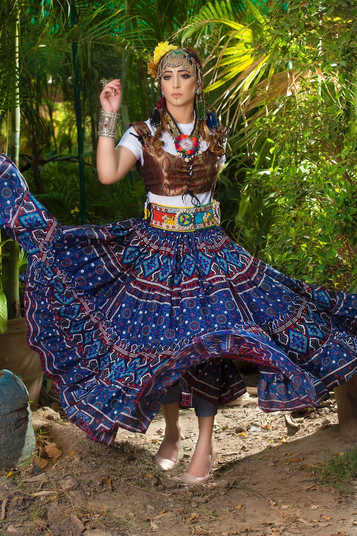 Hyderabadi skirt Blue