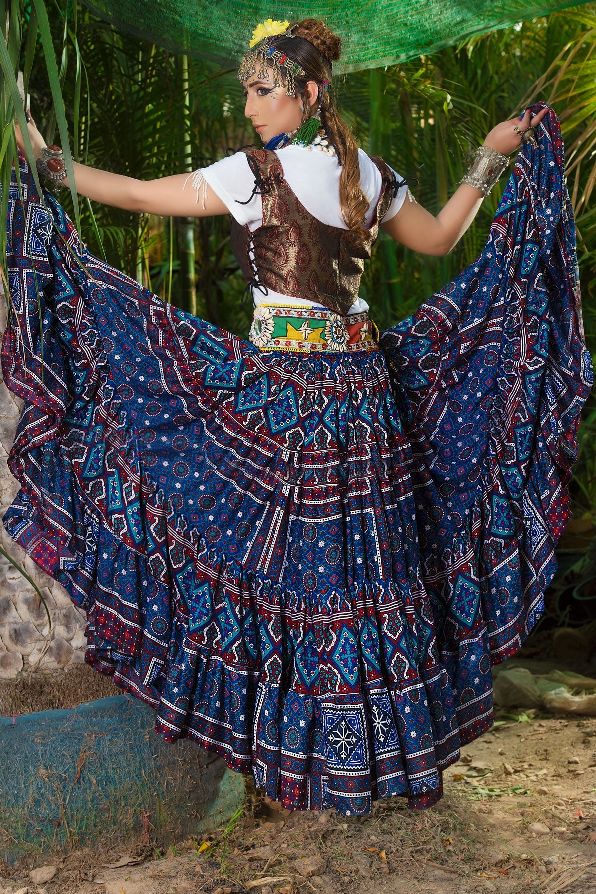 Hyderabadi skirt Blue