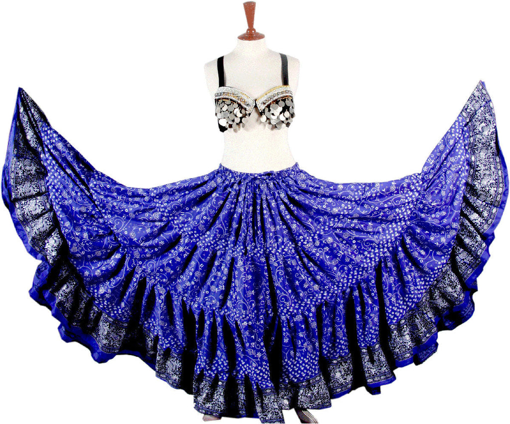 Jodha Maharani Skirt Blue/Black 100% Polyester WLS