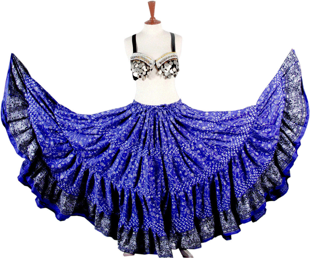 Jodha Maharani Skirt Blue/Black 100% Polyester WLS