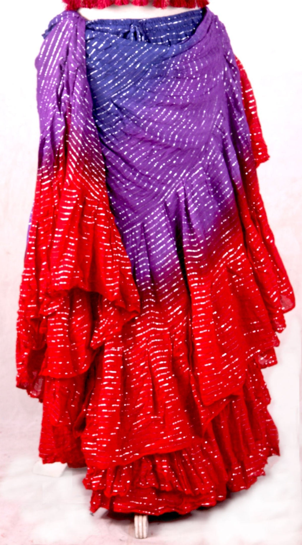 Lurex skirt red/purple/blue WLS