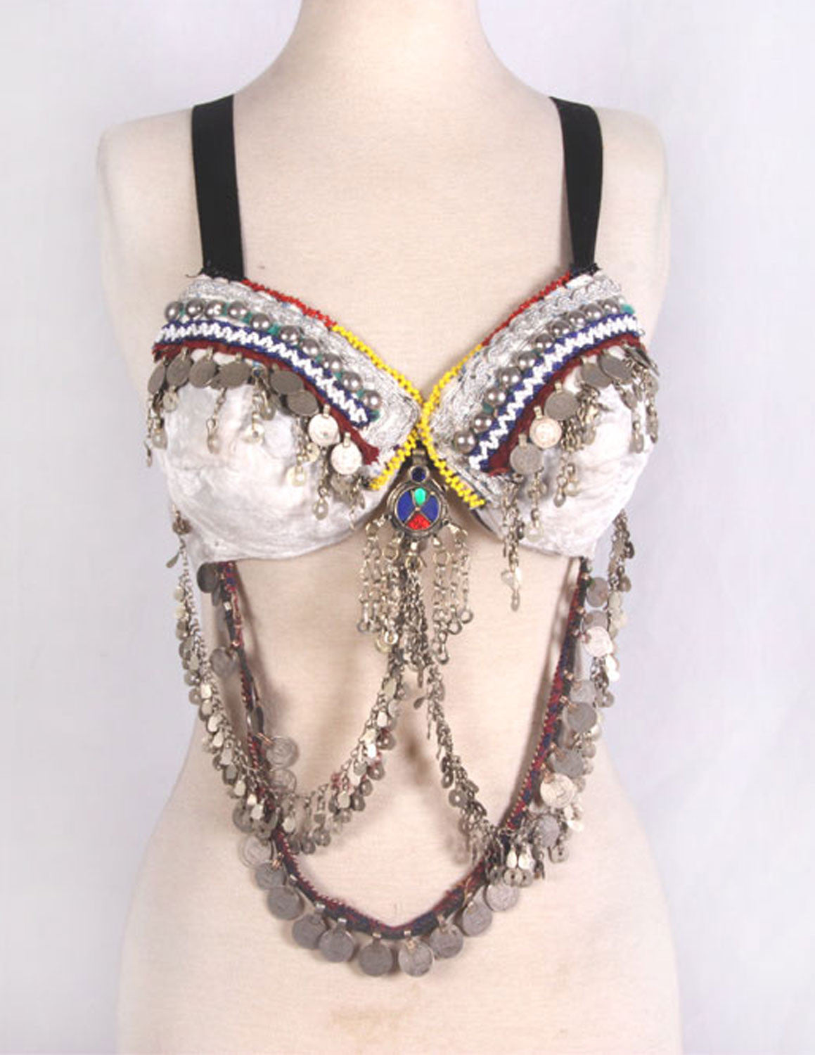 Double Drape Bra Belt White WS