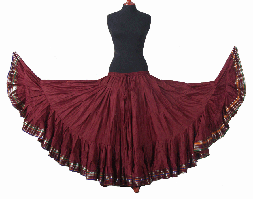 Padma Ashwarya skirt burgundy